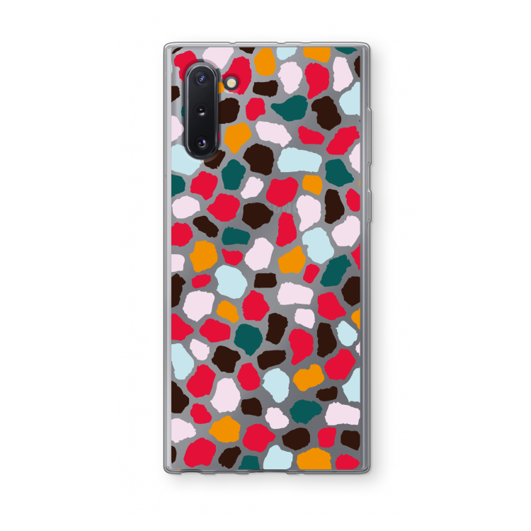 Colored Giraffe: Samsung Galaxy Note 10 Transparant Hoesje