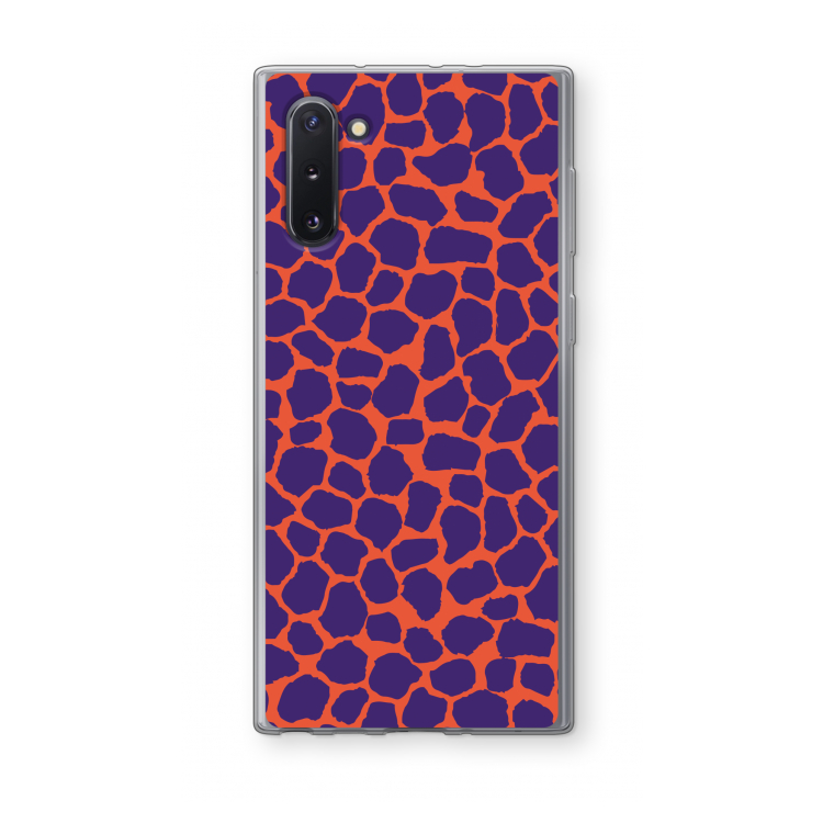 Purple Giraffe: Samsung Galaxy Note 10 Transparant Hoesje
