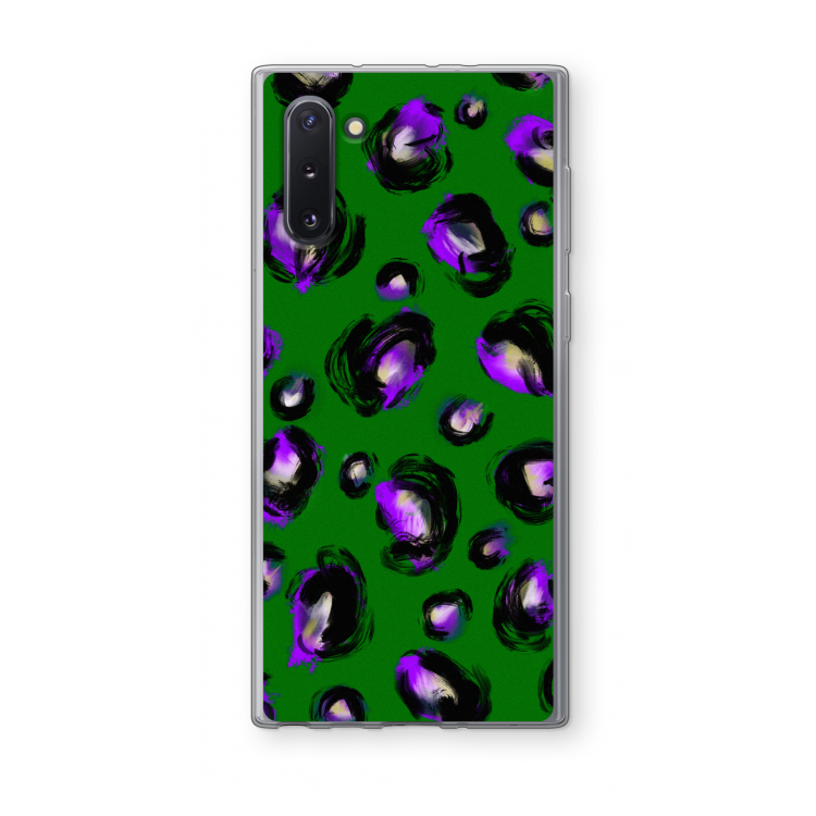 Green Cheetah: Samsung Galaxy Note 10 Transparant Hoesje