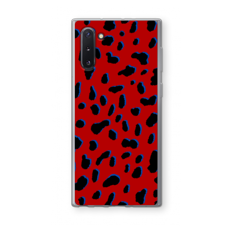 Red Leopard: Samsung Galaxy Note 10 Transparant Hoesje