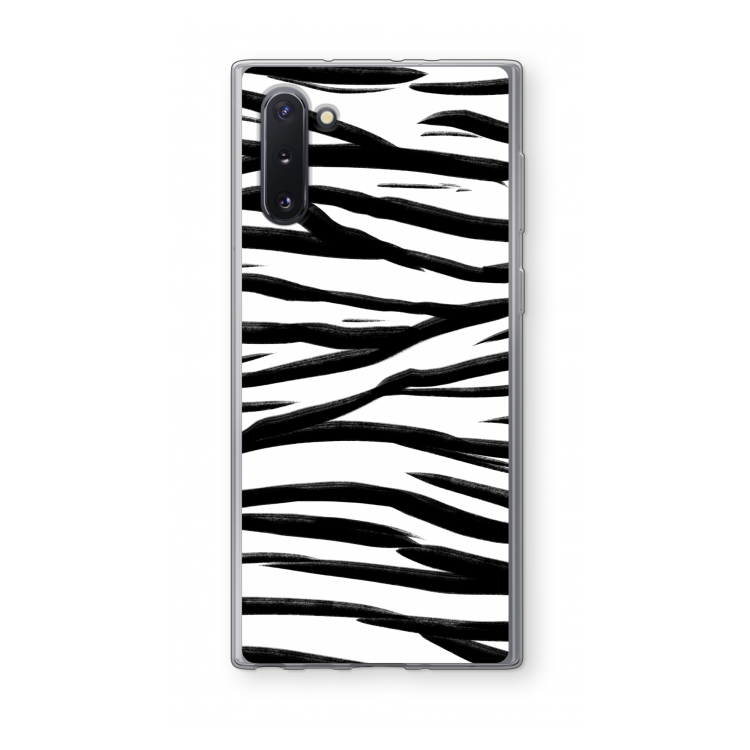 Zebra pattern: Samsung Galaxy Note 10 Transparant Hoesje