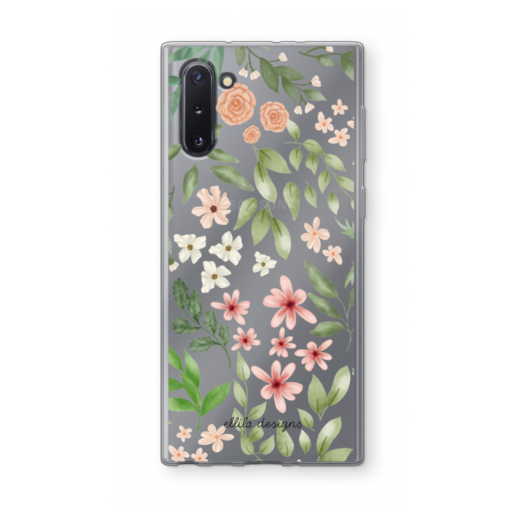 Botanical sweet flower heaven: Samsung Galaxy Note 10 Transparant Hoesje