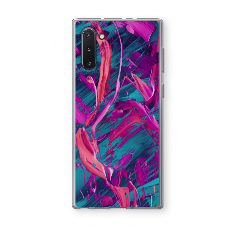 Pink Clouds: Samsung Galaxy Note 10 Transparant Hoesje