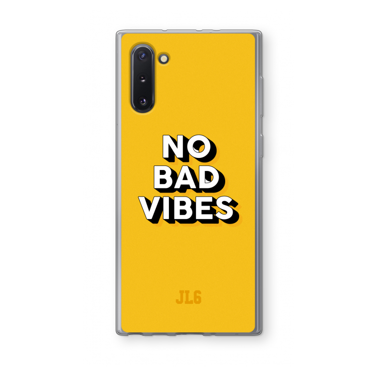 No Bad Vibes: Samsung Galaxy Note 10 Transparant Hoesje