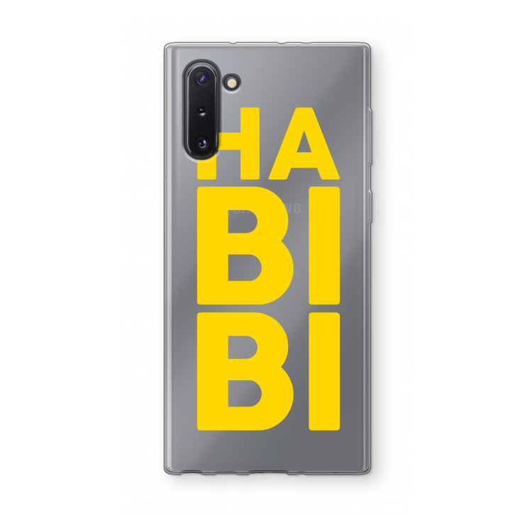 Habibi Blue: Samsung Galaxy Note 10 Transparant Hoesje