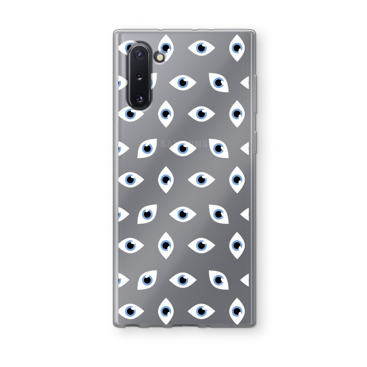 Eyes pattern: Samsung Galaxy Note 10 Transparant Hoesje