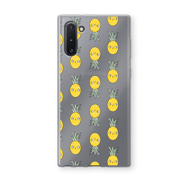 Ananas: Samsung Galaxy Note 10 Transparant Hoesje