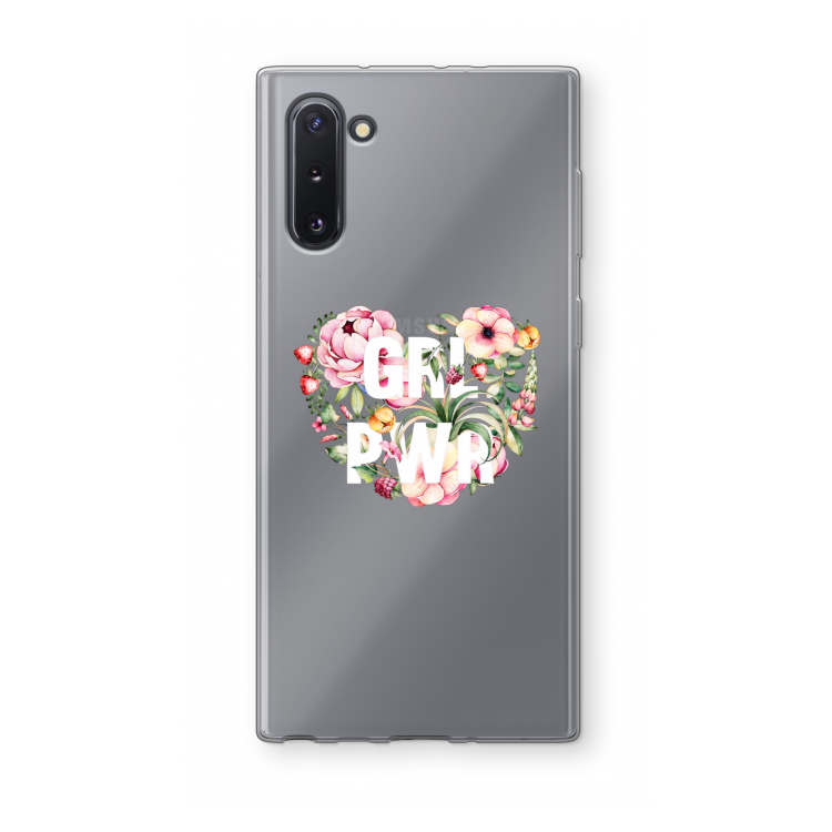 GRL PWR Flower: Samsung Galaxy Note 10 Transparant Hoesje