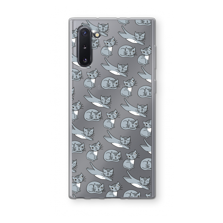 Poezen: Samsung Galaxy Note 10 Transparant Hoesje