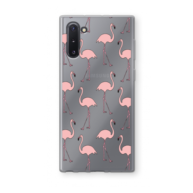 Anything Flamingoes: Samsung Galaxy Note 10 Transparant Hoesje