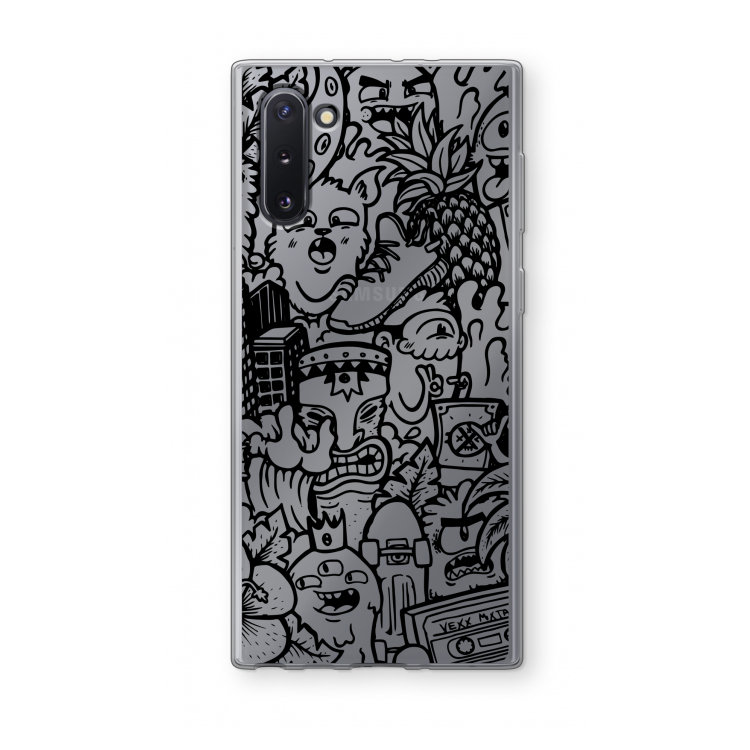 Vexx Black Mixtape: Samsung Galaxy Note 10 Transparant Hoesje