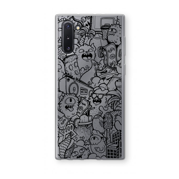 Vexx Black City : Samsung Galaxy Note 10 Transparant Hoesje
