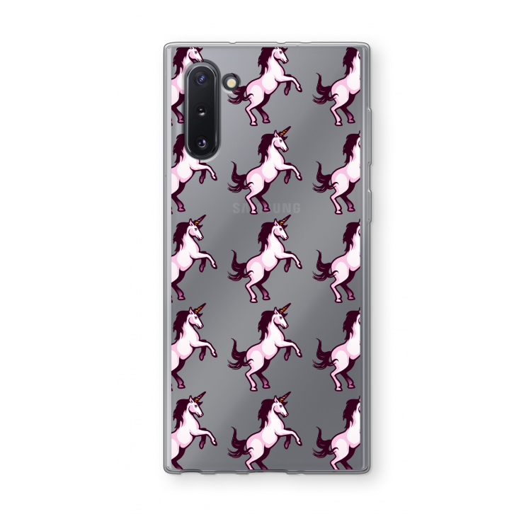 Musketon Unicorn: Samsung Galaxy Note 10 Transparant Hoesje