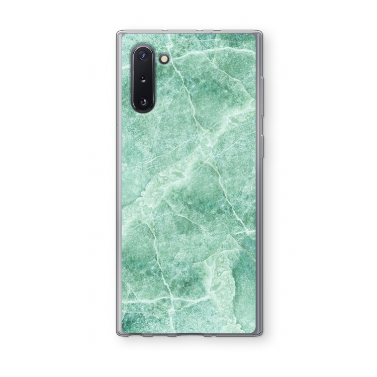 Groen marmer: Samsung Galaxy Note 10 Transparant Hoesje