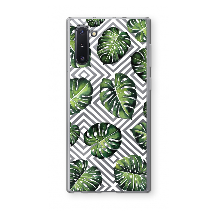 Geometrische jungle: Samsung Galaxy Note 10 Transparant Hoesje