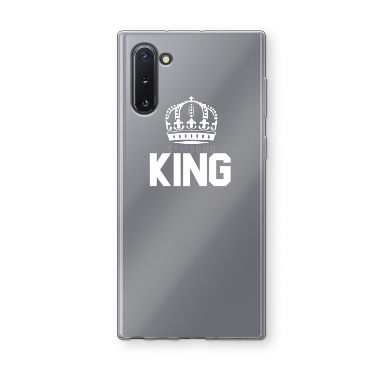 King zwart: Samsung Galaxy Note 10 Transparant Hoesje