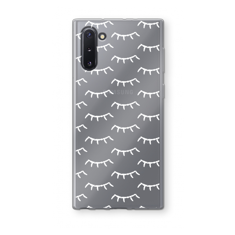 Wimpers: Samsung Galaxy Note 10 Transparant Hoesje