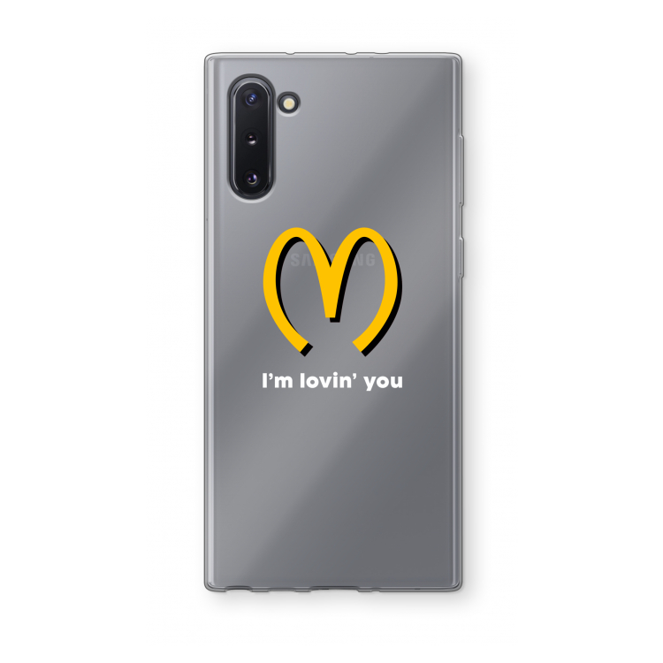 I'm lovin' you: Samsung Galaxy Note 10 Transparant Hoesje