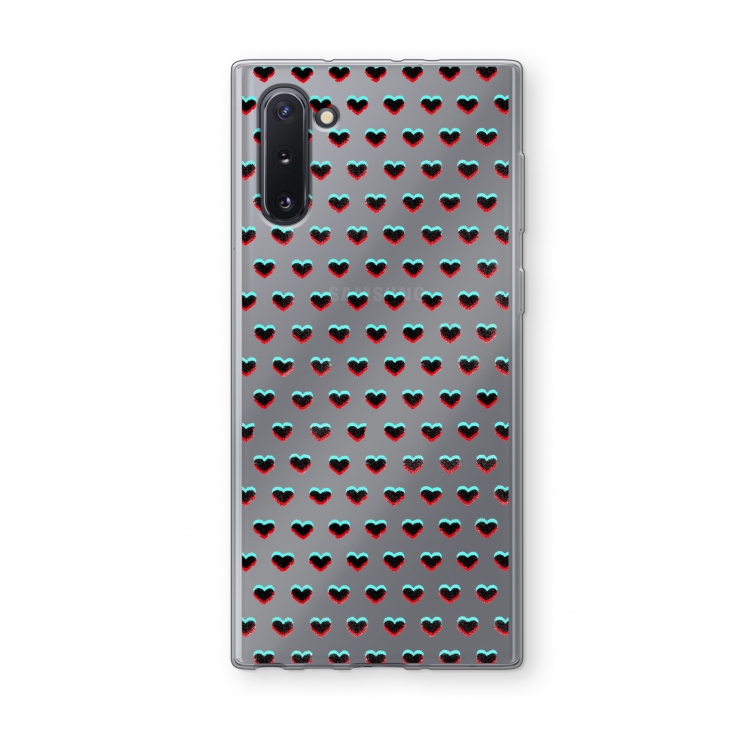 Hartjes: Samsung Galaxy Note 10 Transparant Hoesje