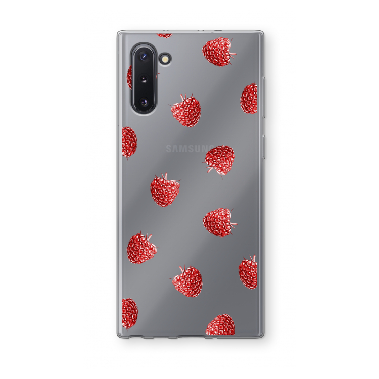 Framboosjes: Samsung Galaxy Note 10 Transparant Hoesje