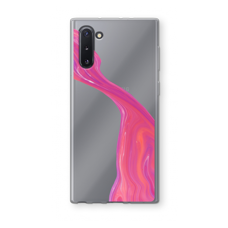 Paarse stroom: Samsung Galaxy Note 10 Transparant Hoesje