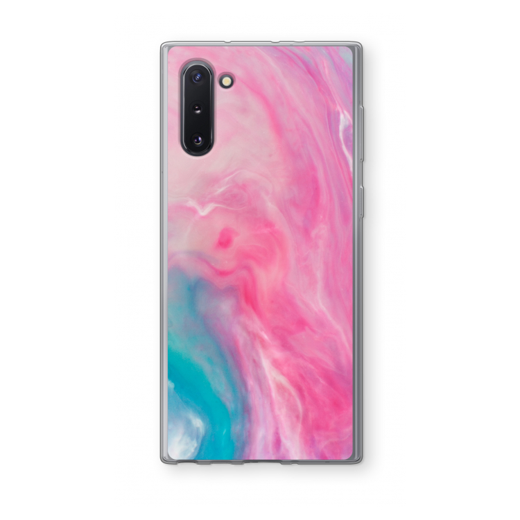 Roze explosie: Samsung Galaxy Note 10 Transparant Hoesje