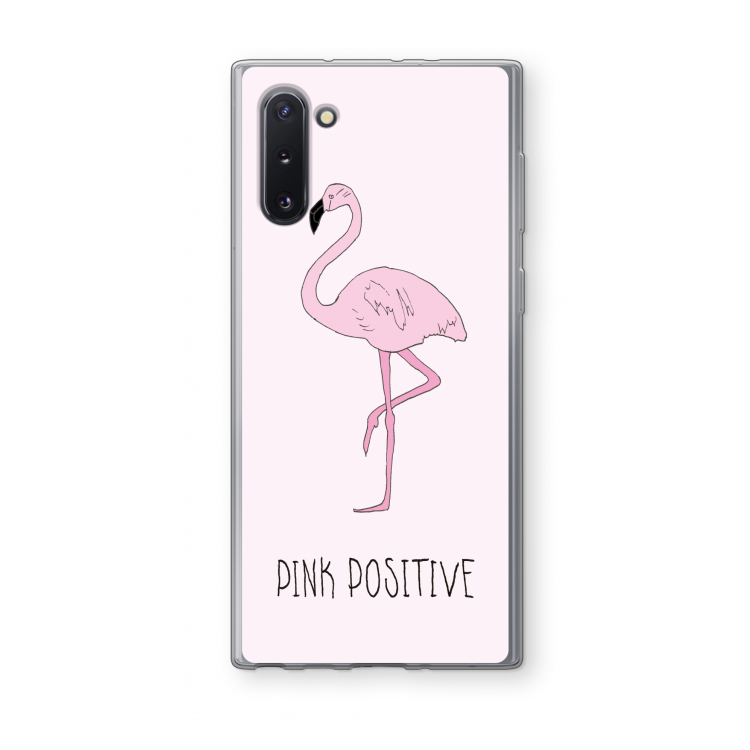 Pink positive: Samsung Galaxy Note 10 Transparant Hoesje