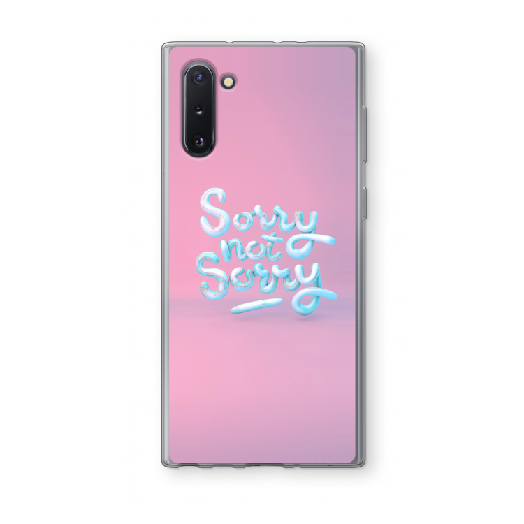 Sorry not sorry: Samsung Galaxy Note 10 Transparant Hoesje
