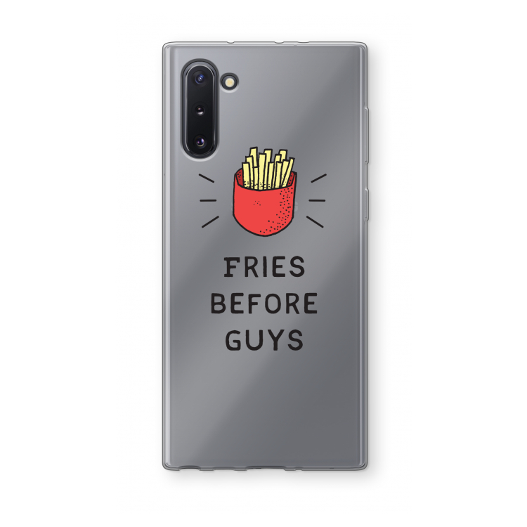 Fries before guys: Samsung Galaxy Note 10 Transparant Hoesje
