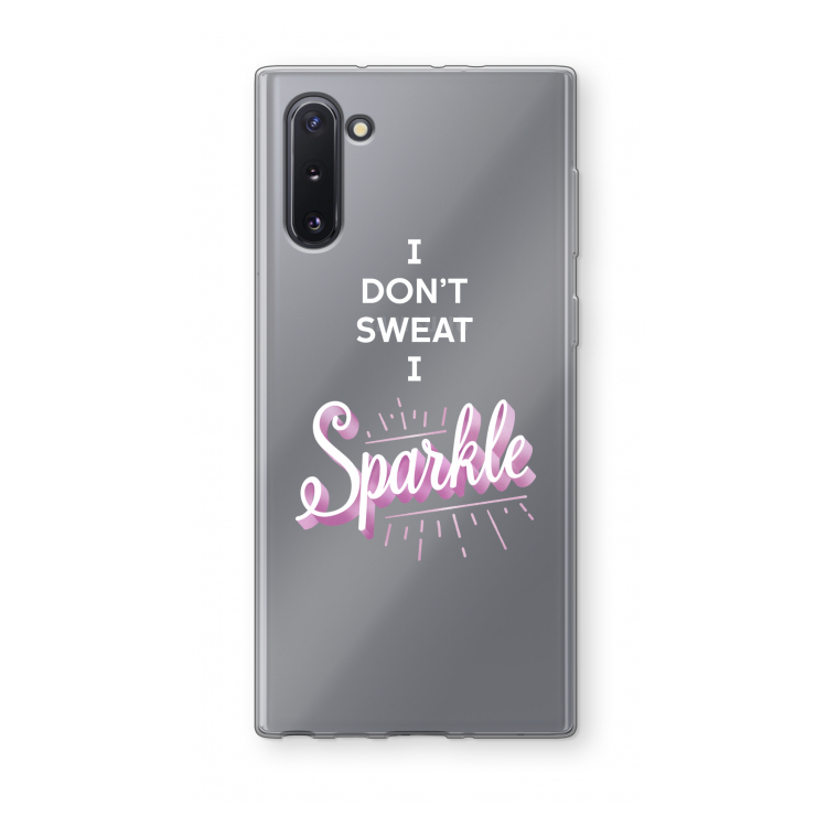 Sparkle quote: Samsung Galaxy Note 10 Transparant Hoesje