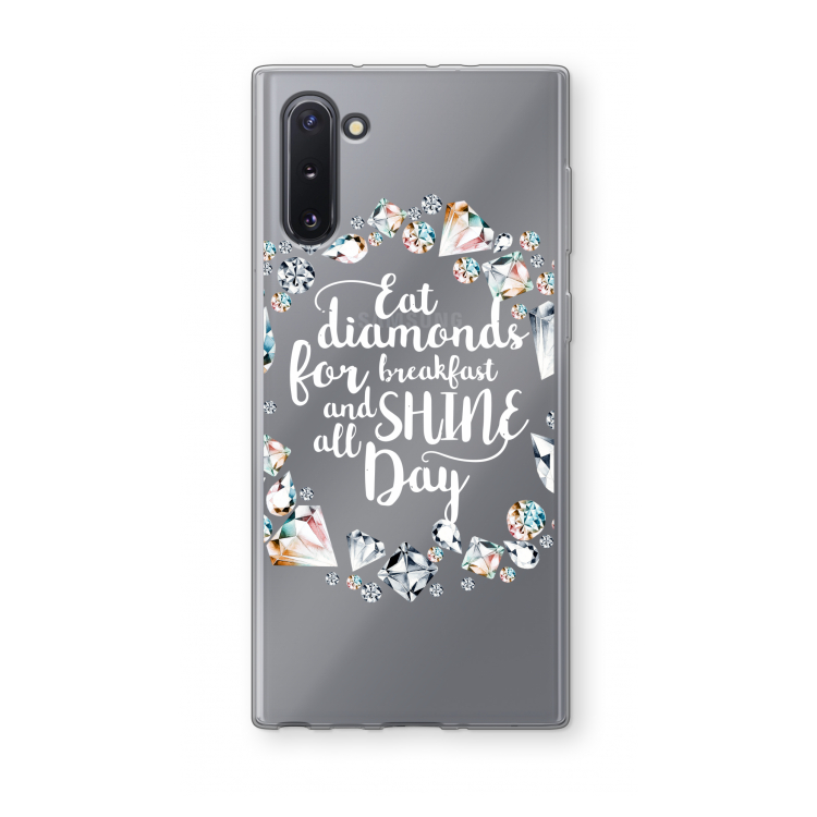 Diamonds: Samsung Galaxy Note 10 Transparant Hoesje