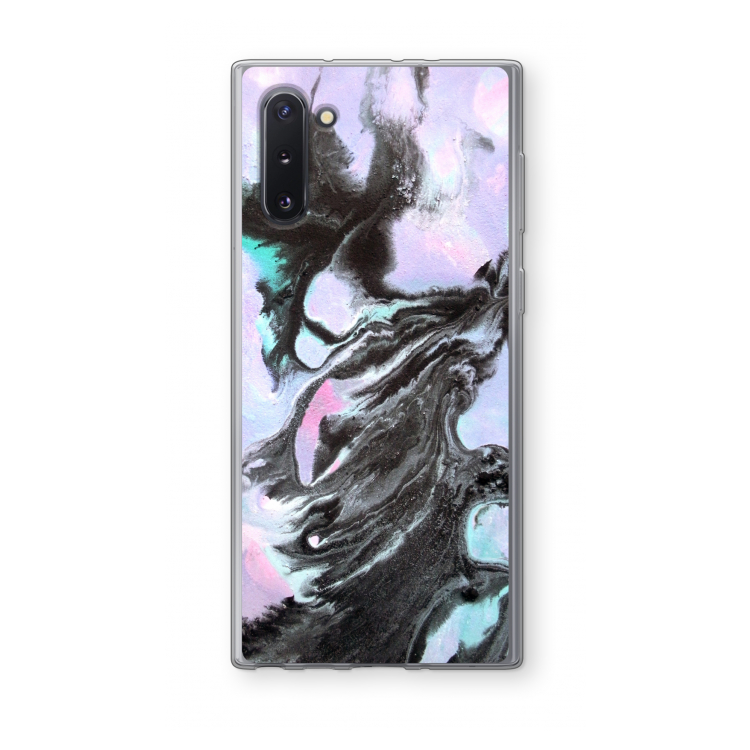 Pastel zwart: Samsung Galaxy Note 10 Transparant Hoesje
