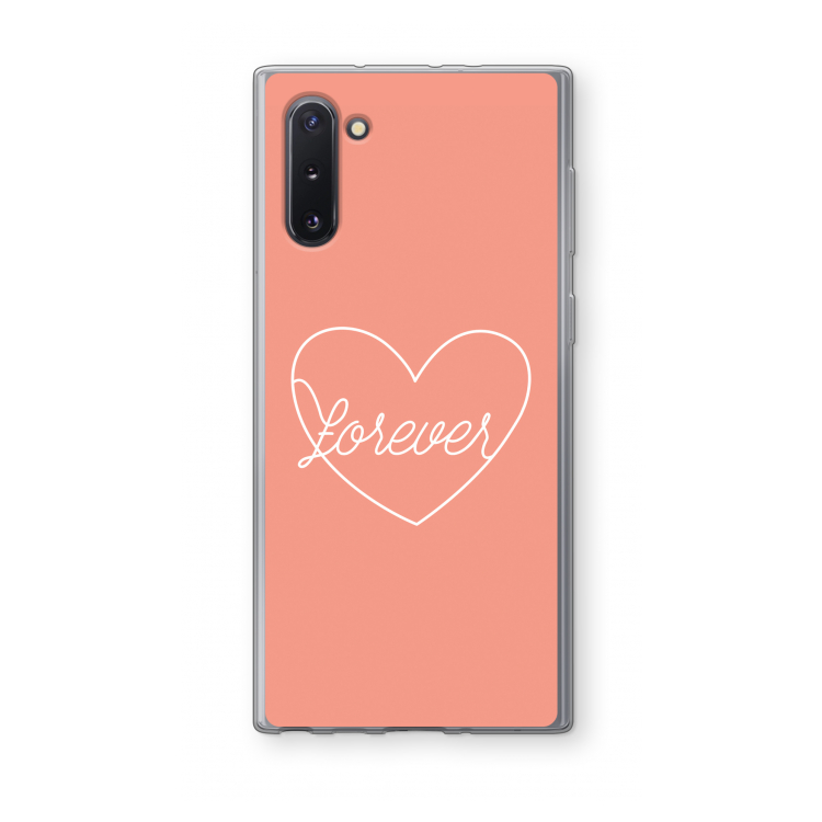 Forever heart: Samsung Galaxy Note 10 Transparant Hoesje