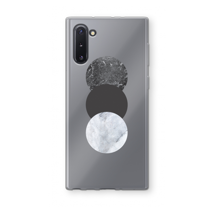Marmeren cirkels: Samsung Galaxy Note 10 Transparant Hoesje