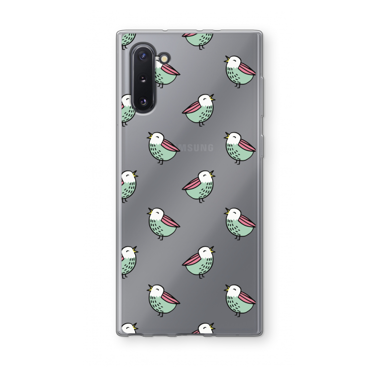 Vogeltjes: Samsung Galaxy Note 10 Transparant Hoesje