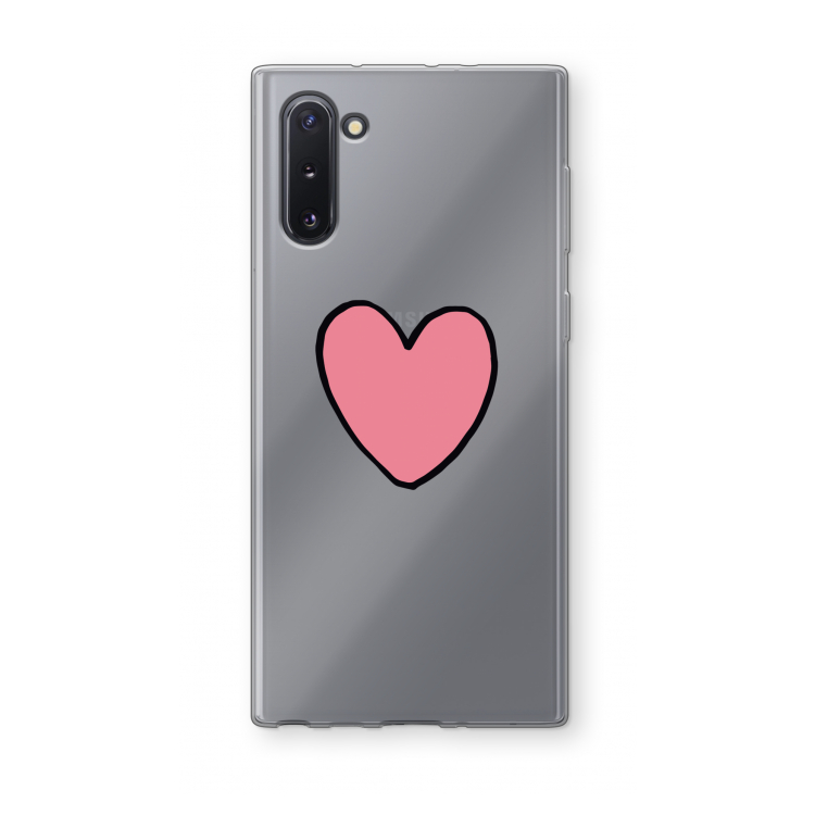 Hartje: Samsung Galaxy Note 10 Transparant Hoesje