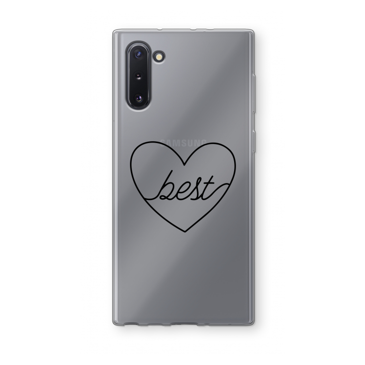 Best heart black: Samsung Galaxy Note 10 Transparant Hoesje