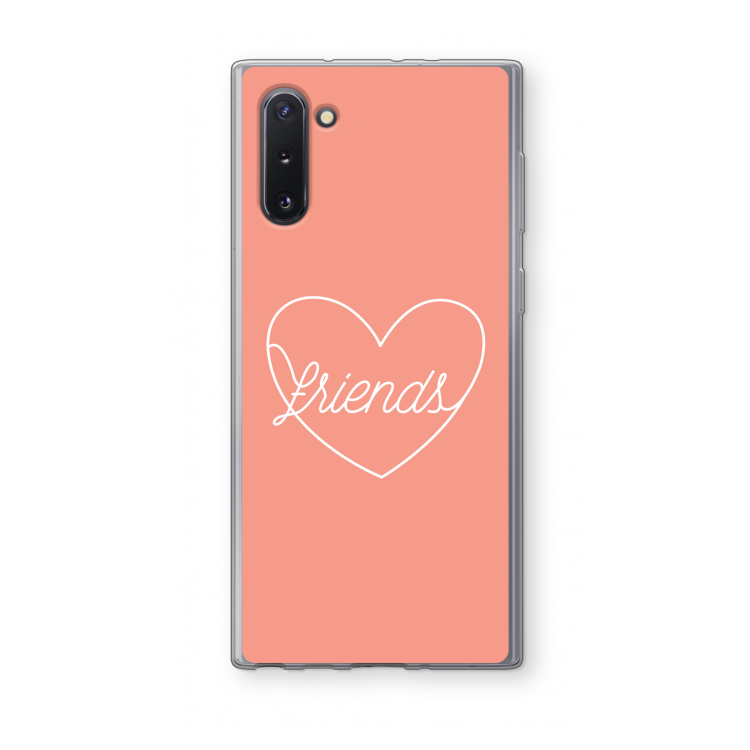 Friends heart: Samsung Galaxy Note 10 Transparant Hoesje