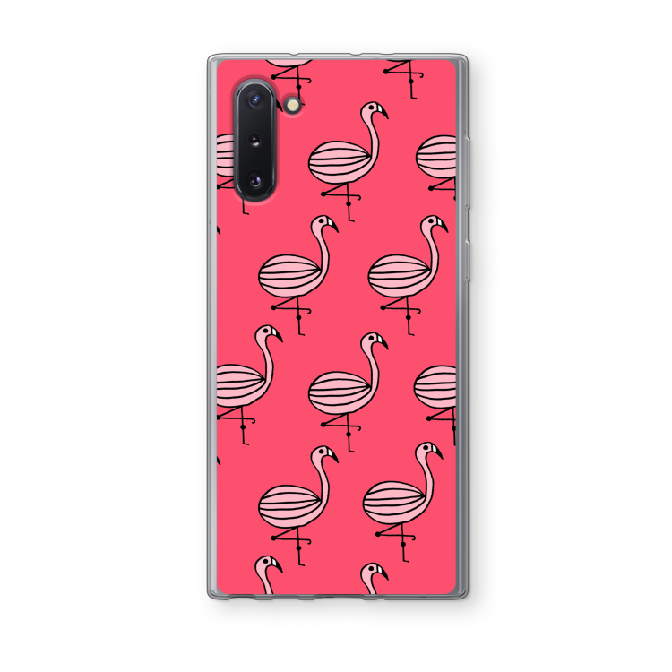 Flamingo: Samsung Galaxy Note 10 Transparant Hoesje
