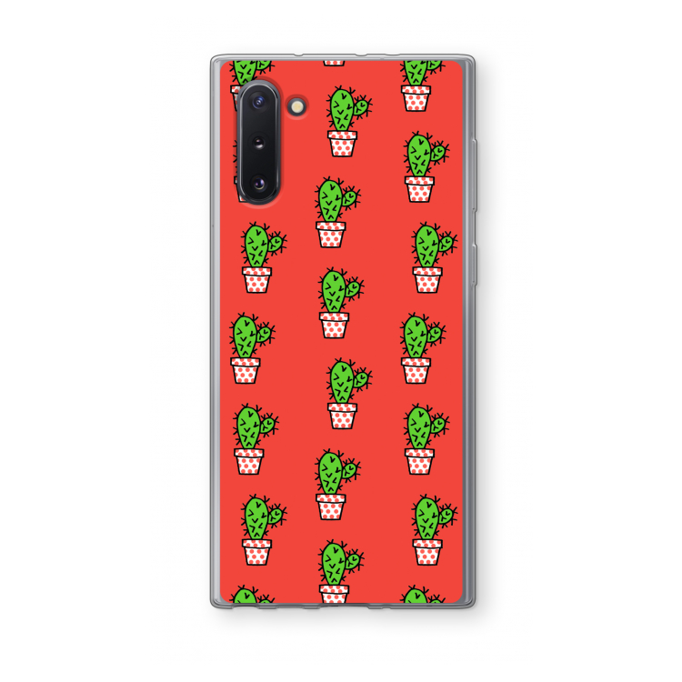 Mini cactus: Samsung Galaxy Note 10 Transparant Hoesje
