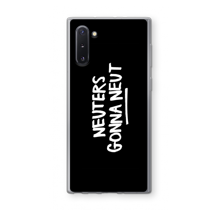 Neuters (zwart): Samsung Galaxy Note 10 Transparant Hoesje