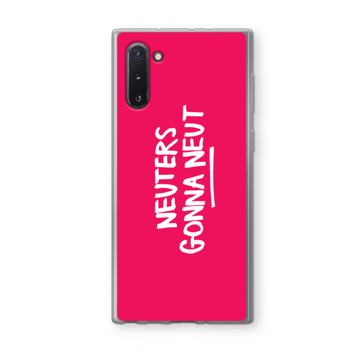 Neuters (roze): Samsung Galaxy Note 10 Transparant Hoesje