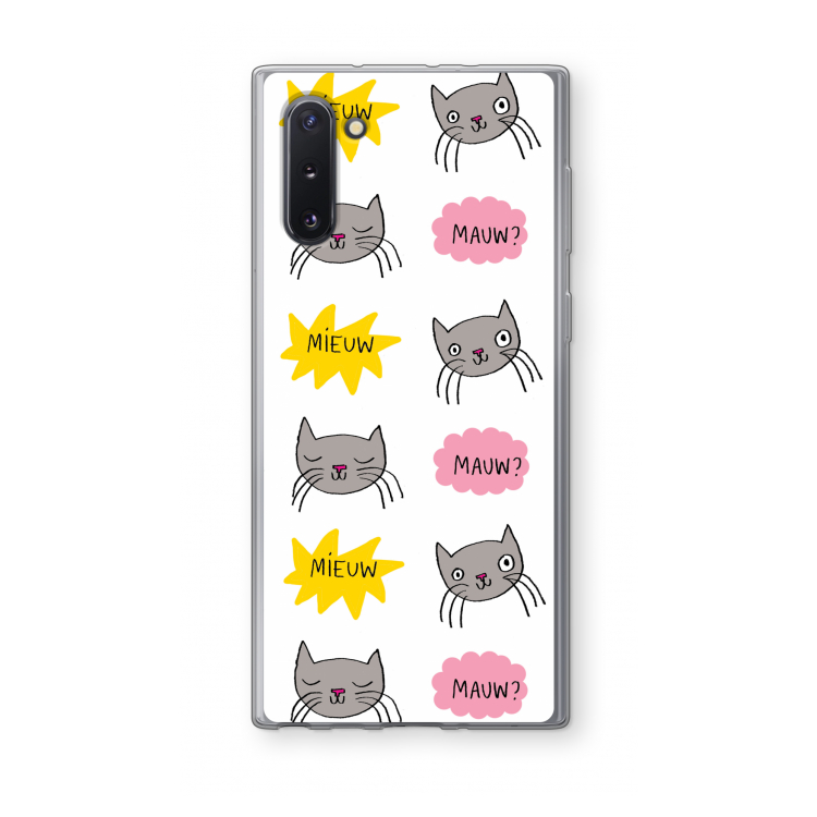 Meow: Samsung Galaxy Note 10 Transparant Hoesje
