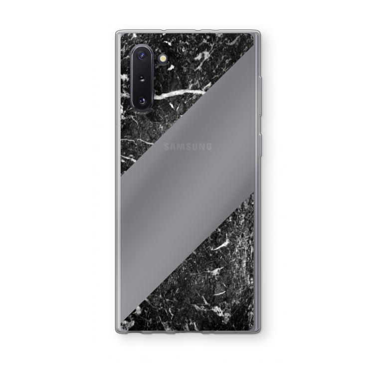 Zwart marmer: Samsung Galaxy Note 10 Transparant Hoesje