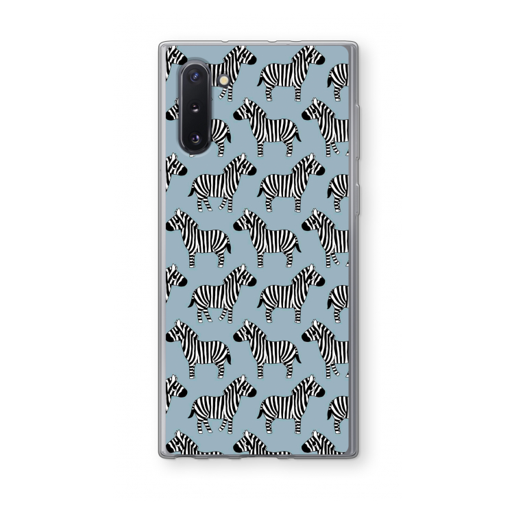 Zebra: Samsung Galaxy Note 10 Transparant Hoesje