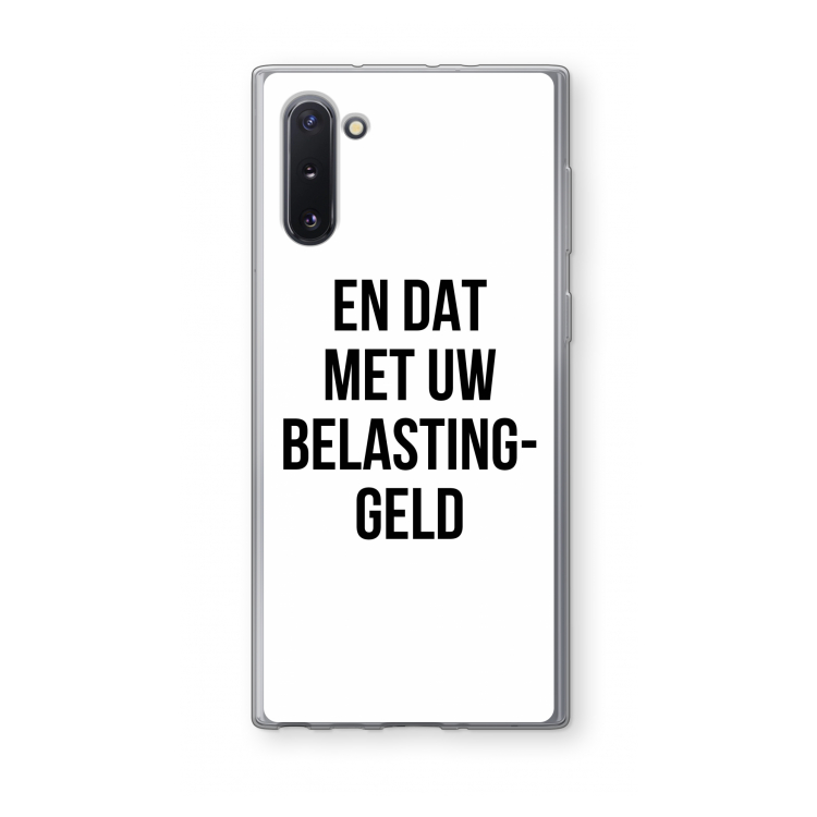 Belastinggeld: Samsung Galaxy Note 10 Transparant Hoesje
