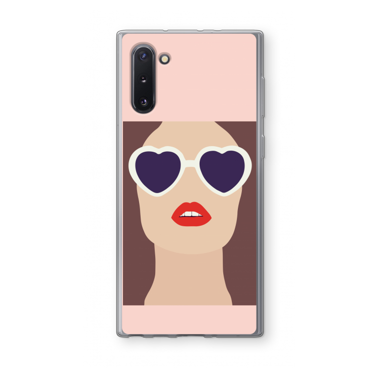 Red lips: Samsung Galaxy Note 10 Transparant Hoesje