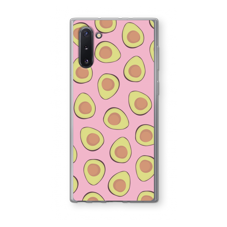 Dancing avocados: Samsung Galaxy Note 10 Transparant Hoesje