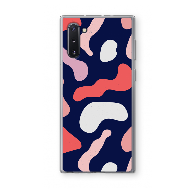 Memphis Shapes Pink: Samsung Galaxy Note 10 Transparant Hoesje