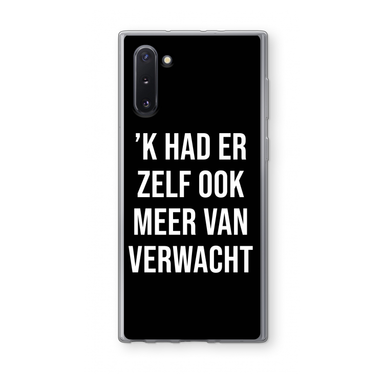 Meer verwacht - Zwart: Samsung Galaxy Note 10 Transparant Hoesje